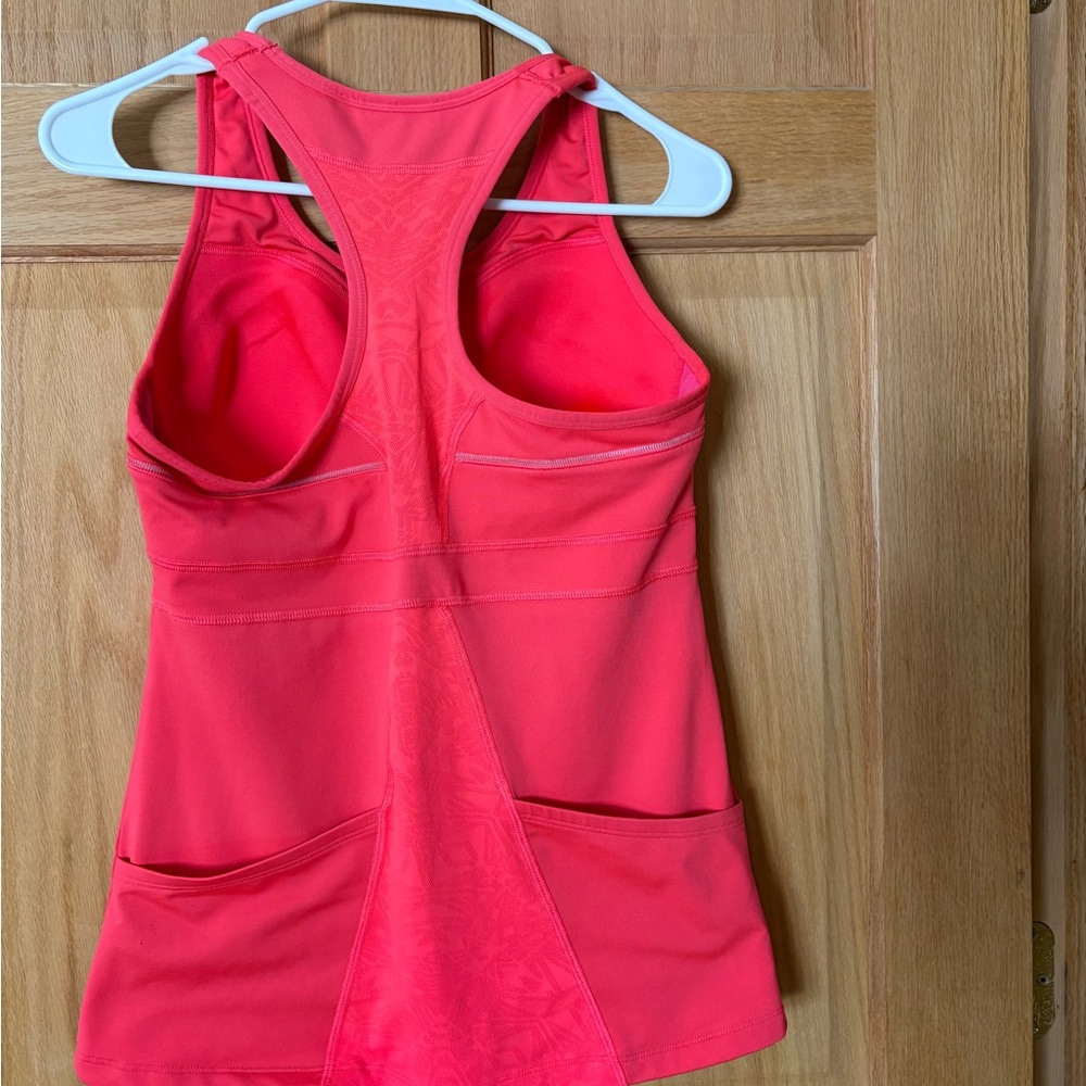 Vibrant Pink Athleta racerback tank - Picture 2 of 3